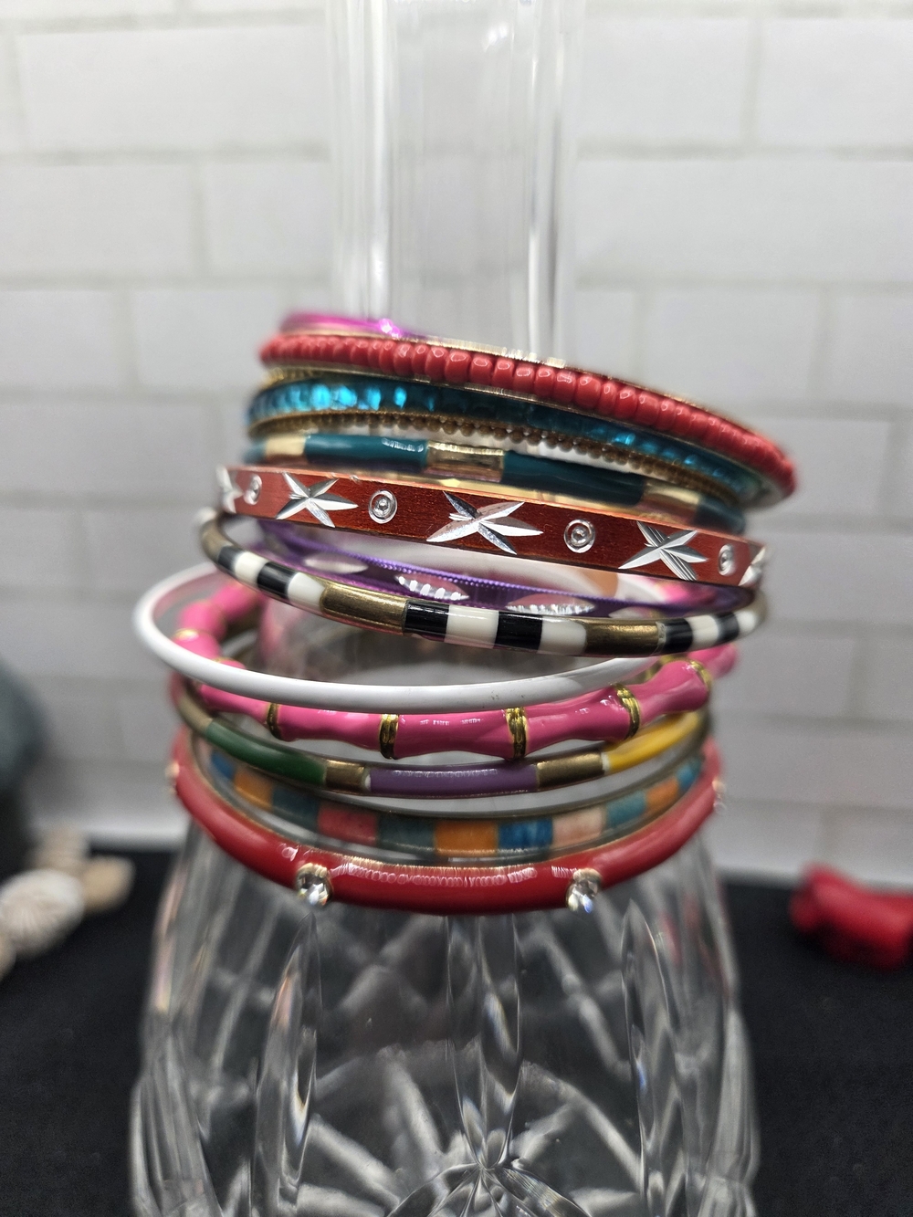 1320. Colorful Multicolor Women's Bangle Bracelet Set
